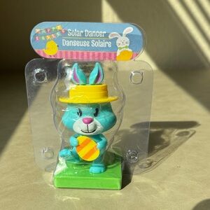Solar Dancing Bunny Toy - Blue and Yellow 4.5"
